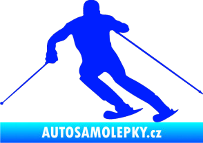 Samolepka Lyžař 003 levá modrá dynamic