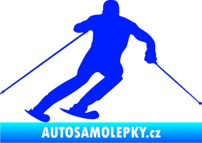 Samolepka Lyžař 003 pravá modrá dynamic