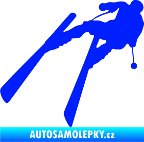 Samolepka Lyžař 007 levá modrá dynamic