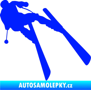 Samolepka Lyžař 007 pravá modrá dynamic
