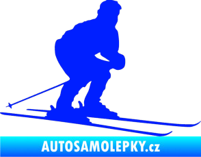 Samolepka Lyžař 009 pravá modrá dynamic