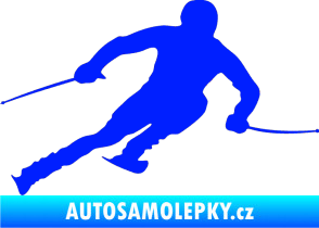 Samolepka Lyžař 012 pravá modrá dynamic