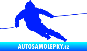 Samolepka Lyžař 015 levá modrá dynamic
