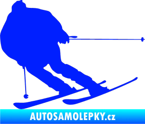 Samolepka Lyžař 019 levá modrá dynamic