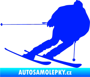 Samolepka Lyžař 019 pravá modrá dynamic