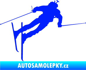 Samolepka Lyžař 020 pravá modrá dynamic