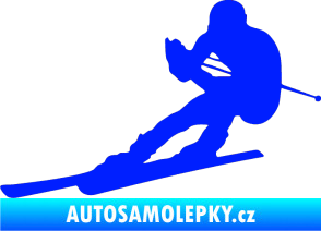 Samolepka Lyžař 022 levá modrá dynamic