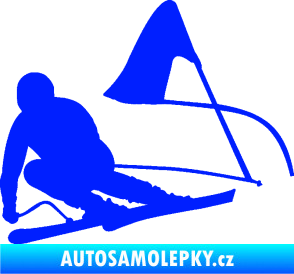 Samolepka Lyžař 025 levá modrá dynamic