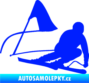 Samolepka Lyžař 025 pravá modrá dynamic