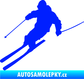 Samolepka Lyžař 027 levá modrá dynamic