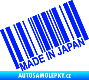 Samolepka Made in Japan 003 čárový kód modrá dynamic