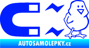 Samolepka Magnet na ptáky pravá modrá dynamic