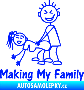 Samolepka Making my family levá modrá dynamic