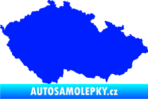 Samolepka Mapa České republiky 001  modrá dynamic