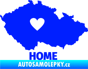 Samolepka Mapa České republiky 004 home modrá dynamic