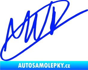 Samolepka Max Verstapen podpis modrá dynamic