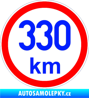 Samolepka Maximální rychlost 330km - nejvyšší konstrukční rychlost modrá dynamic