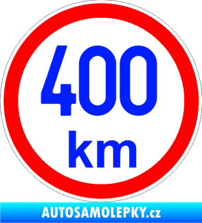 Samolepka Maximální rychlost 400km - nejvyšší konstrukční rychlost modrá dynamic