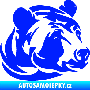 Samolepka Medvěd 007 pravá hlava modrá dynamic