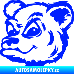Samolepka Medvěd 011 levá hlava modrá dynamic