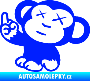 Samolepka Monkey Fuck Off JDM levá modrá dynamic