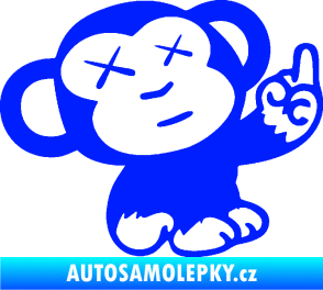 Samolepka Monkey Fuck Off JDM pravá modrá dynamic