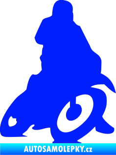 Samolepka Motorka 002 pravá silniční motorky modrá dynamic