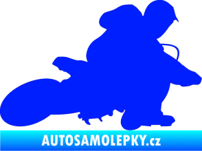 Samolepka Motorka 005 pravá motokros modrá dynamic