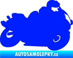 Samolepka Motorka 006 pravá silniční motorky modrá dynamic
