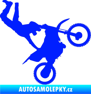 Samolepka Motorka 008 pravá motokros freestyle modrá dynamic