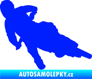 Samolepka Motorka 023 pravá motokros modrá dynamic