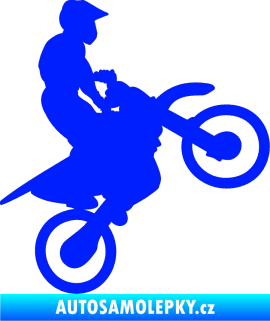 Samolepka Motorka 024 pravá motokros modrá dynamic