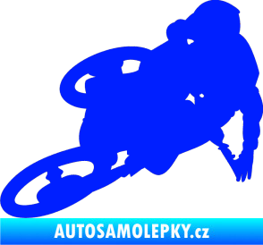 Samolepka Motorka 026 levá motokros freestyle modrá dynamic
