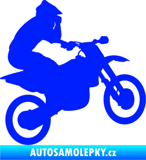 Samolepka Motorka 027 pravá motokros modrá dynamic