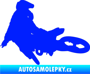 Samolepka Motorka 028 levá motokros modrá dynamic