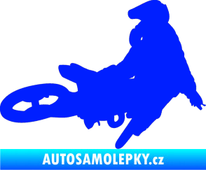 Samolepka Motorka 028 pravá motokros modrá dynamic