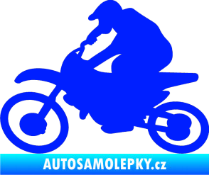 Samolepka Motorka 031 levá motokros modrá dynamic