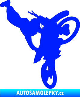 Samolepka Motorka 032 pravá motokros freestyle modrá dynamic
