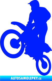 Samolepka Motorka 035 levá motokros modrá dynamic