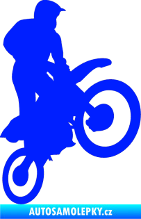 Samolepka Motorka 035 pravá motokros modrá dynamic