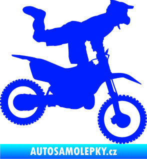 Samolepka Motorka 038 pravá motokros freestyle modrá dynamic