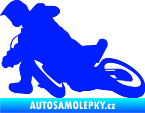 Samolepka Motorka 039 levá motokros modrá dynamic