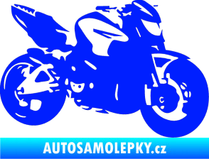 Samolepka Motorka 041 pravá road racing modrá dynamic