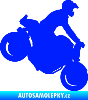 Samolepka Motorka 044 pravá motokros modrá dynamic