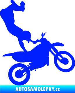 Samolepka Motorka 047 pravá motokros freestyle modrá dynamic