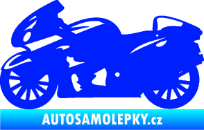 Samolepka Motorka 048 levá silniční modrá dynamic