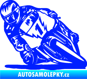 Samolepka Motorka 051 levá modrá dynamic