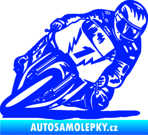 Samolepka Motorka 051 pravá modrá dynamic