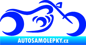 Samolepka Motorka 057 pravá obrys modrá dynamic