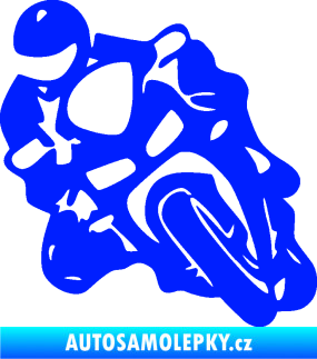 Samolepka Motorkář 013 levá modrá dynamic